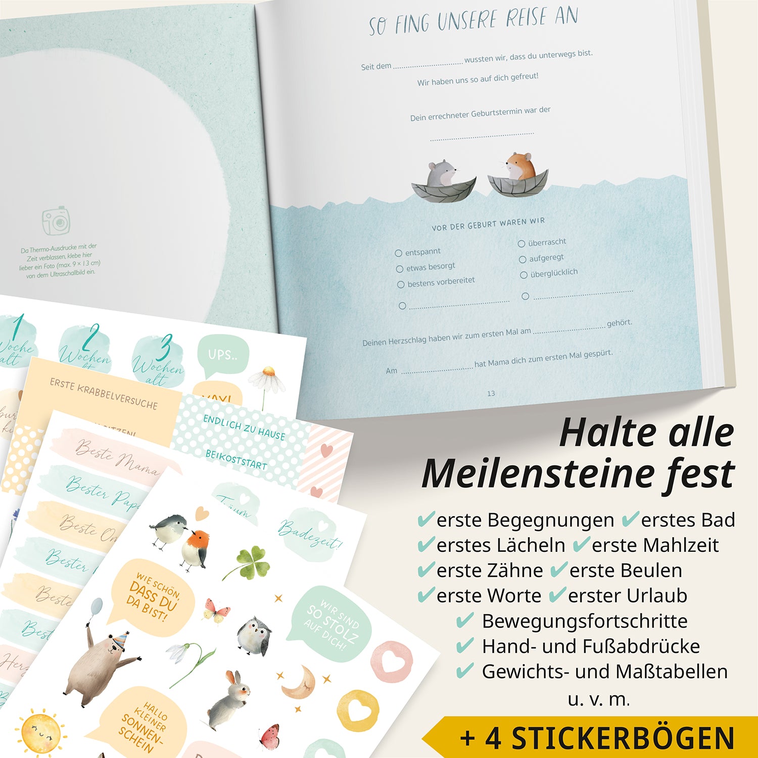 Babyalbum Premium Leinen