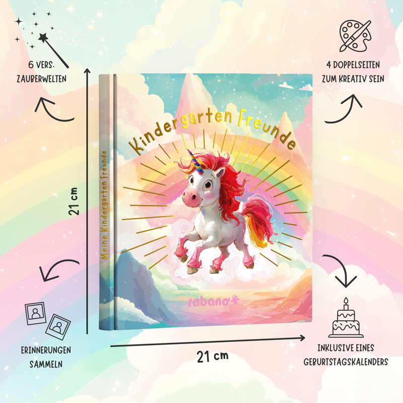 Freundebuch Einhorn - Kindergarten