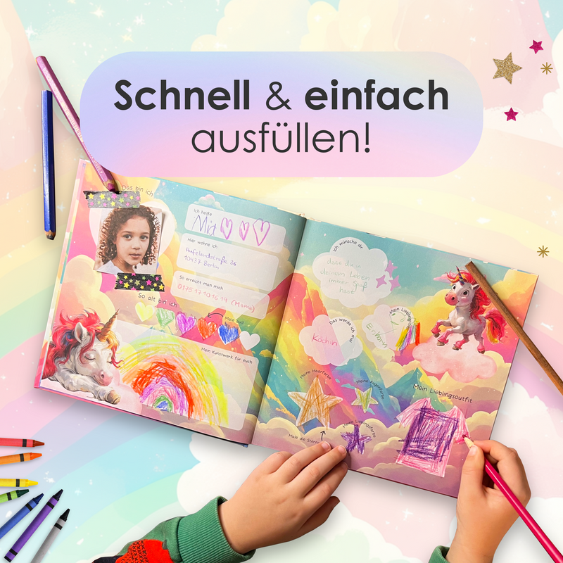 Freundebuch Einhorn - Kindergarten