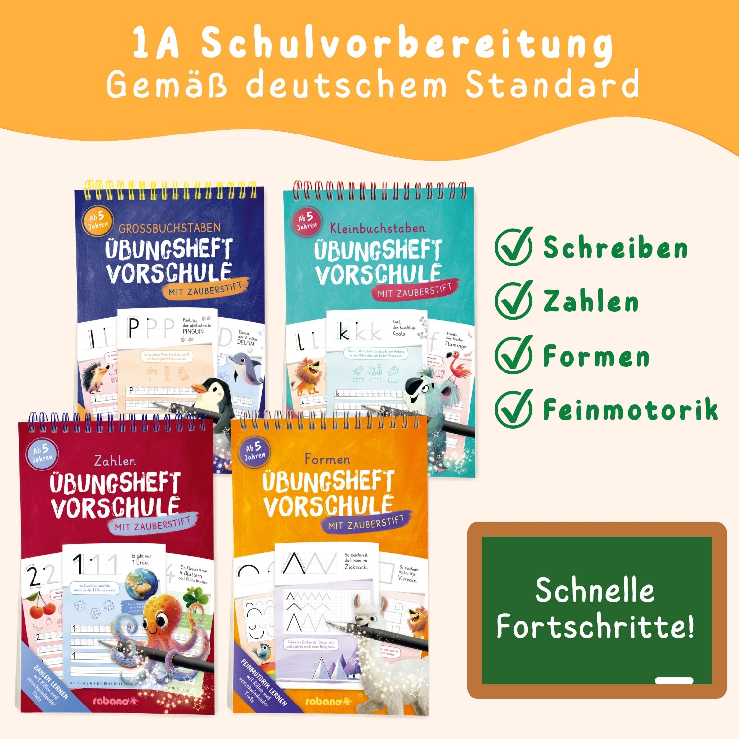 Magische Schreiblernhefte - Kleinbuchstaben