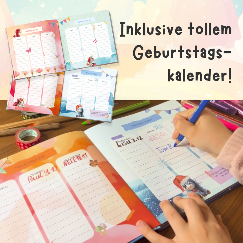 Freundebuch Einhorn - Kindergarten
