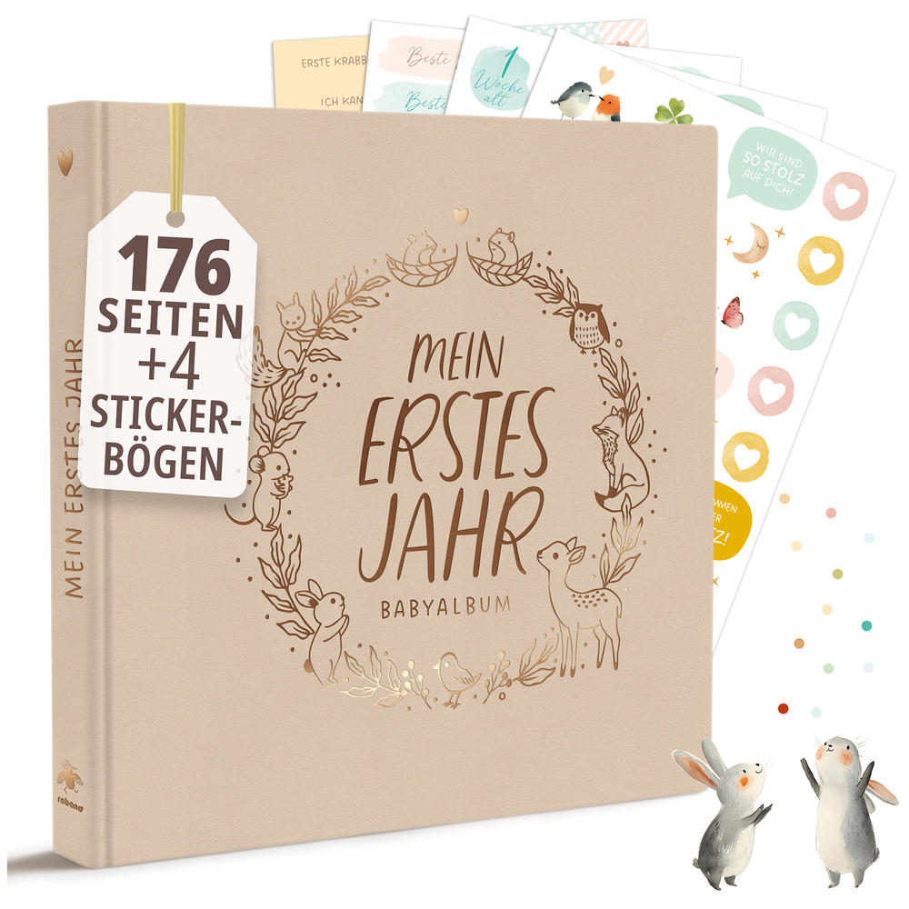Babyalbum Premium Leinen