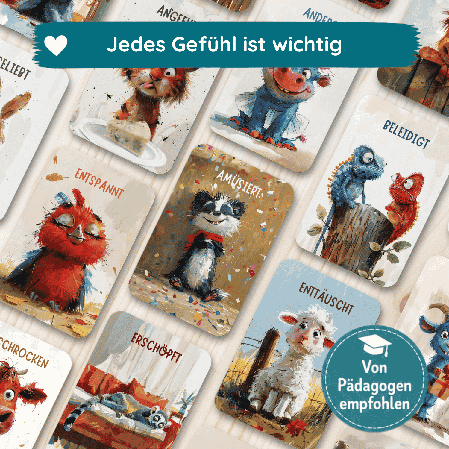 Gefühlstagebuch & Karten für Kinder