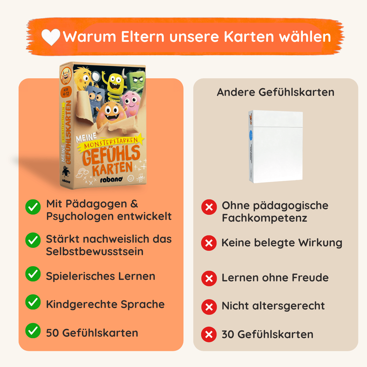 Gefühlskarten für Kinder - Monsterchen