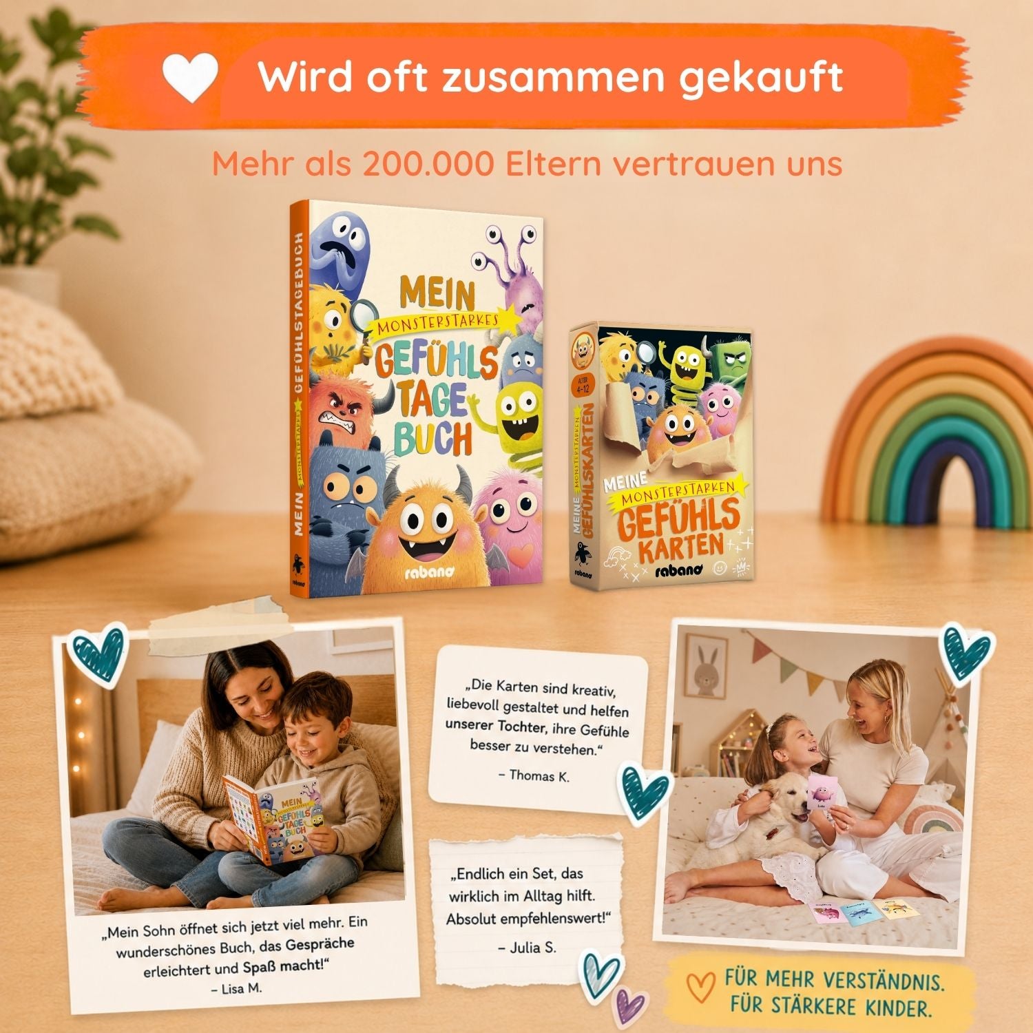 Gefühlskarten für Kinder - Monsterchen