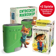 Herbst Forscher-Set - Entdecker Mikroskop + 2 Suchspiele