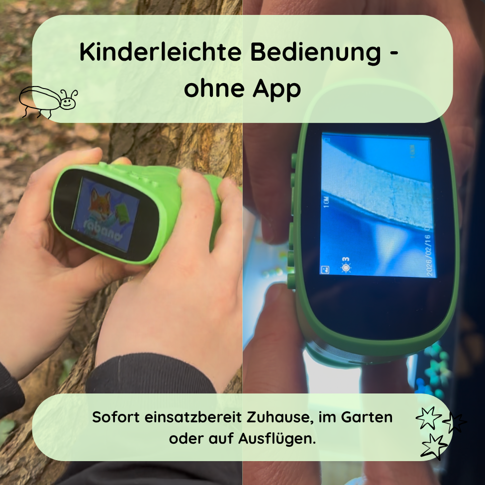 Entdecker Mikroskop für Kinder + Gratis Kartenspiel
