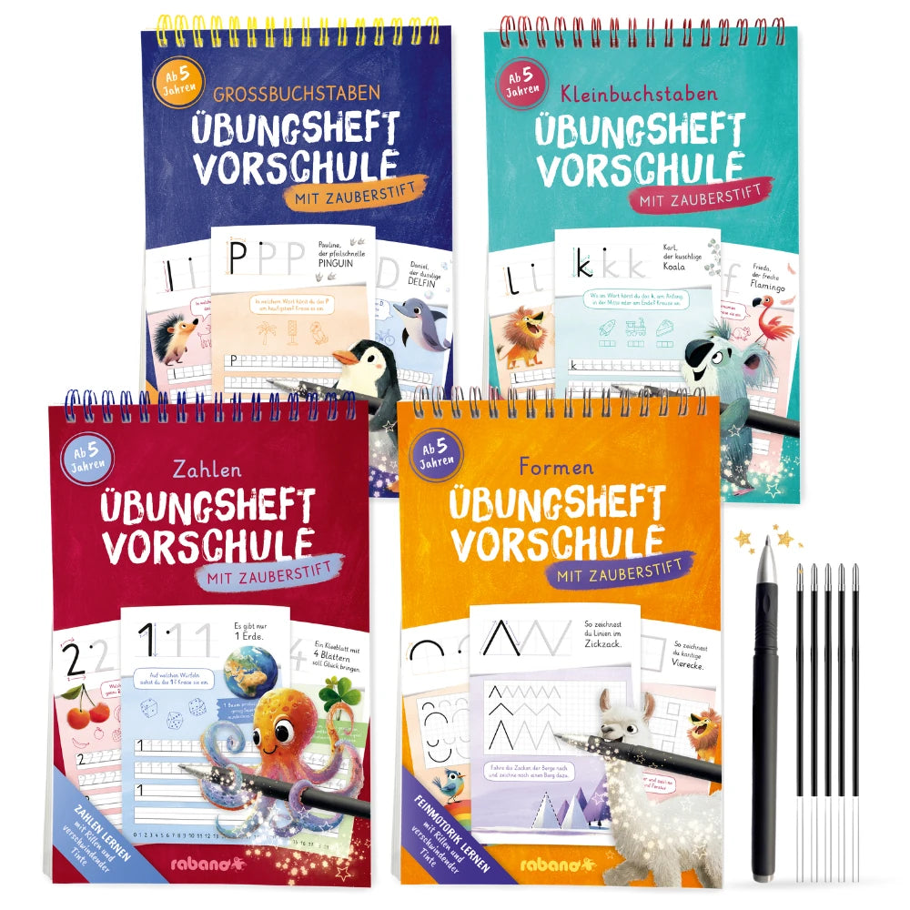 Magische Schreiblernhefte - 4er Set