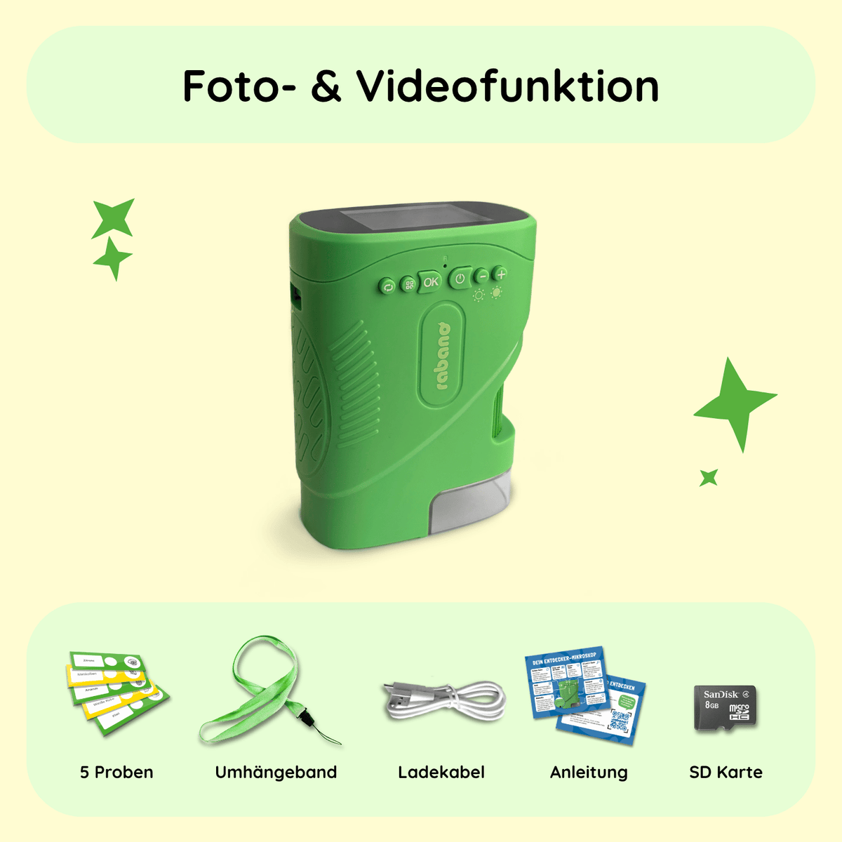 Herbst Forscher-Set - Entdecker Mikroskop + 2 Suchspiele