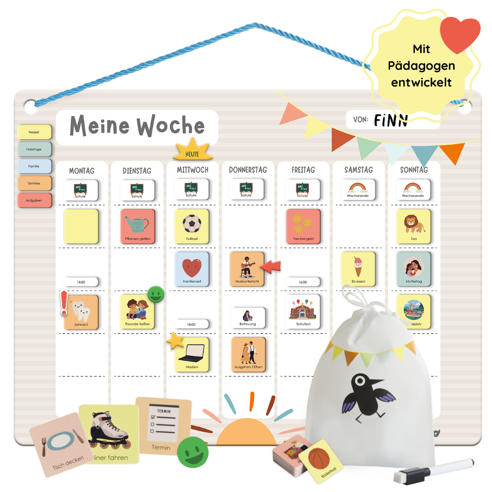 Wochenplaner für Kinder Natur