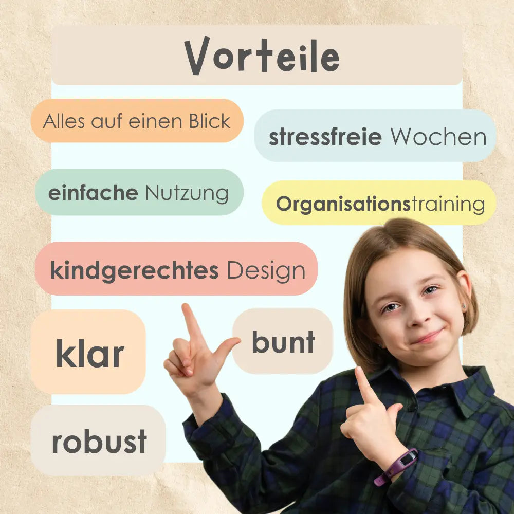 Wochenplaner für Kinder Safari